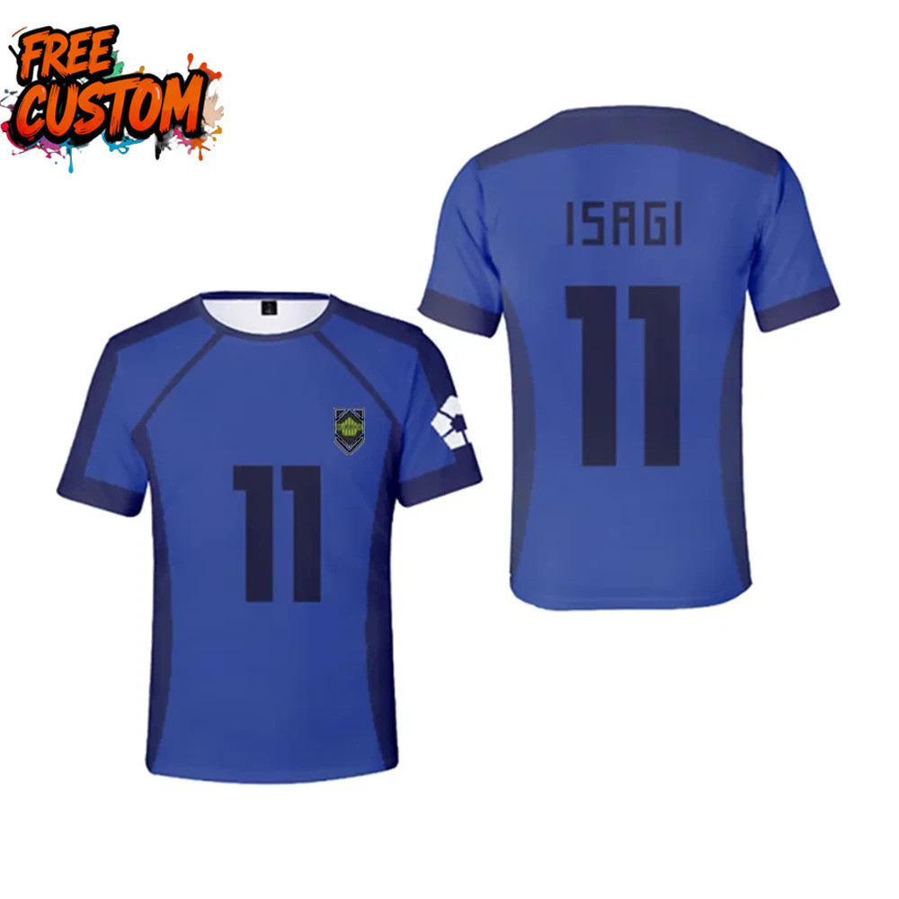 Áo Thun Bóng Đá Cosplay Nguyên Bản - Nhân Vật Anime Nhật Bản Isagi Yoichi