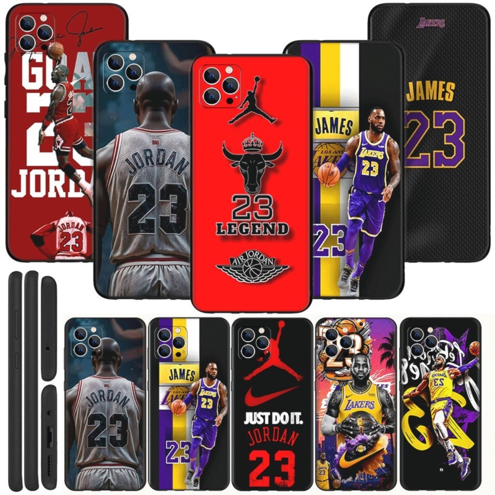 NBA Jordan 23 cho iPhone 5 5s SE 6 6s Plus SE 7 Plus 8 Plus X XS XR Ốp điện thoại TPU Vỏ bảo vệ mềm