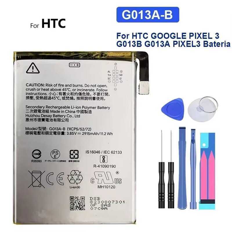 Pin điện thoại di động bền bỉ 2915mAh Thay thế đáng tin cậy cho Htc Google Pixel 3 G013B G013A G013A