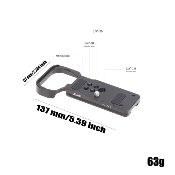 Máy Ảnh JLwin Đĩa Phát Hành Nhanh Tấm L Thích Hợp Cho Sony ZV-E1 Chân Máy Đứng Clapper Ban Chân Đế Đ