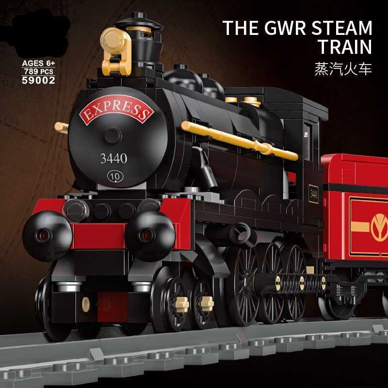59001-20TH10 Đầu máy hơi nước Mô phỏng xe lửa Mô hình lắp ráp các hạt Khối xây dựng Trung Quốc Đồ ch
