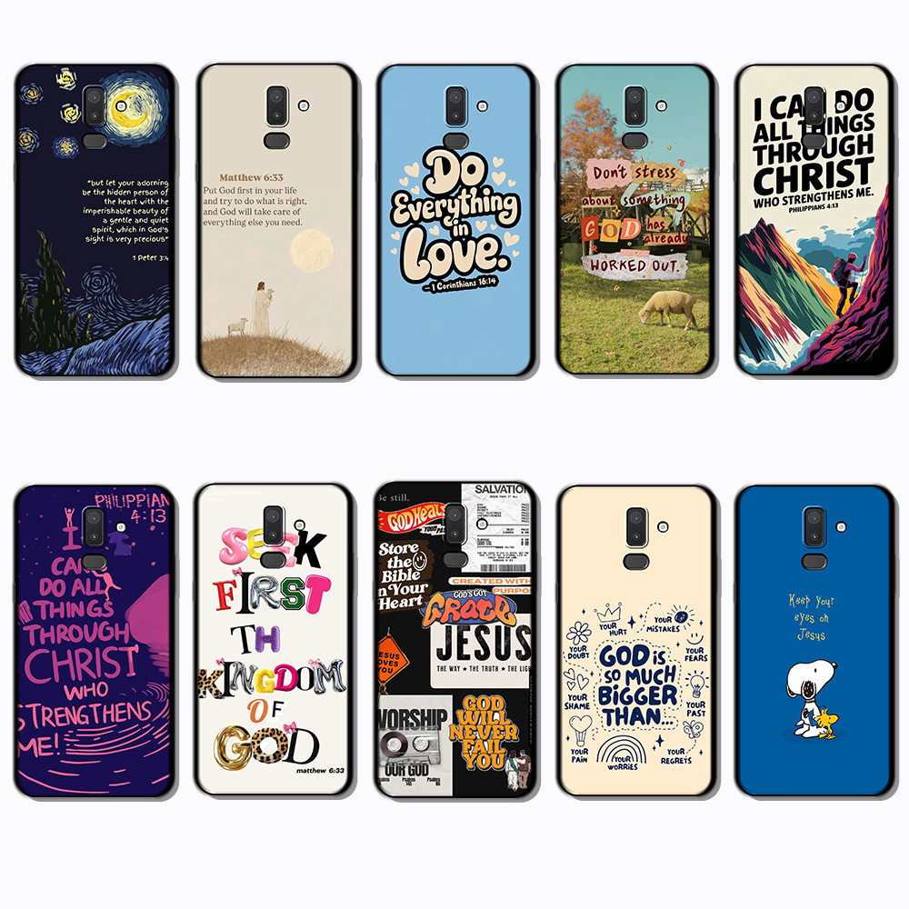 Dành Cho 3c Samsung J4 J5 J6 Plus Prime J7 Core Pro J8 Cụm Từ Kinh Thánh Vỏ Điện Thoại Trong Suốt Mề