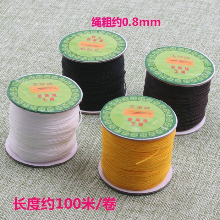 Vòng cổ trang sức DIY Sợi thủ công Đài Loan Số. 72 Dây Đỏ Hạt Ngọc Chủ Đề Nút Thắt Trung Quốc Bện