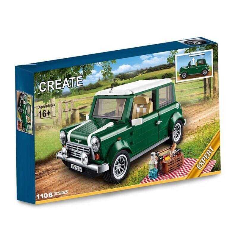[LEGO] Bricks 10242 Xe cổ BMW Mini Cooper màu xanh, mô hình khó cho độ tuổi từ 14 trở lên Tương thíc