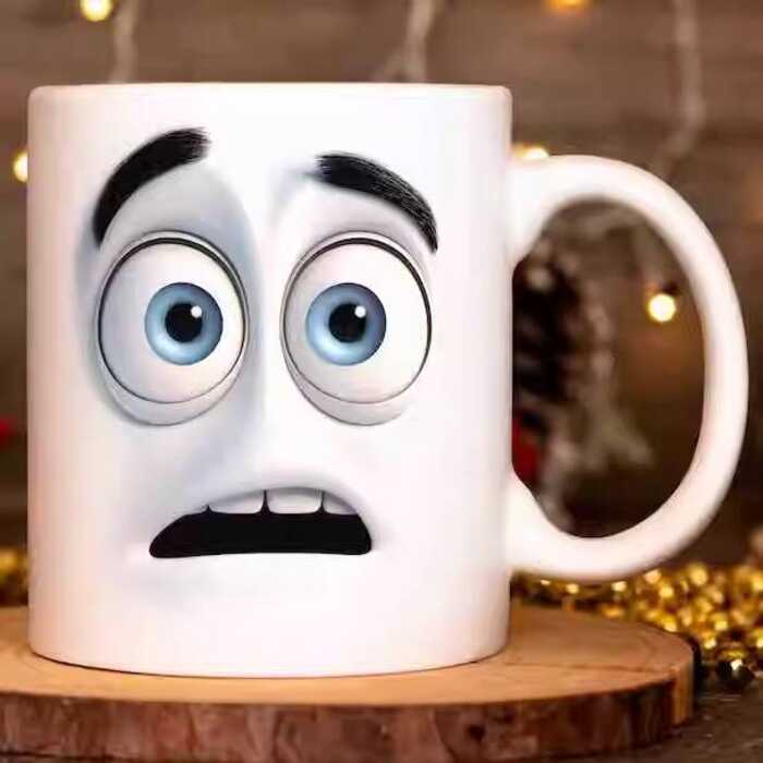 3D Emoji Emoji Emoji Emoji Smiley Gốm Cà Phê Cốc Trà Mặt Ngộ nghĩnh Tình Yêu Mặt Cười