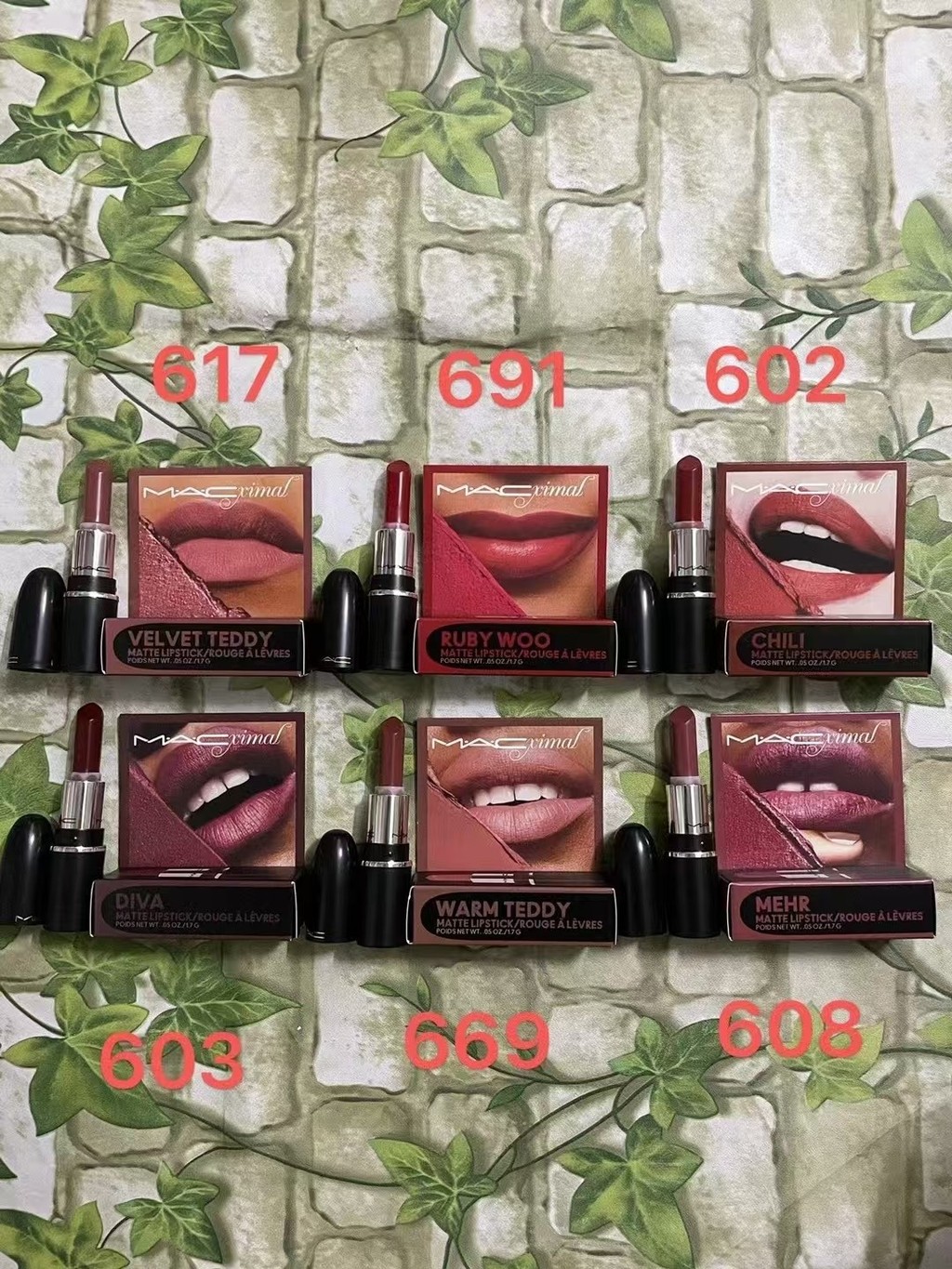 Trang web chính thức Fashion 24, Mẫu riêng tư✔Hộp màu mẫu Mac Bullet Lipstick Phiên bản 1.7gMàu số. 