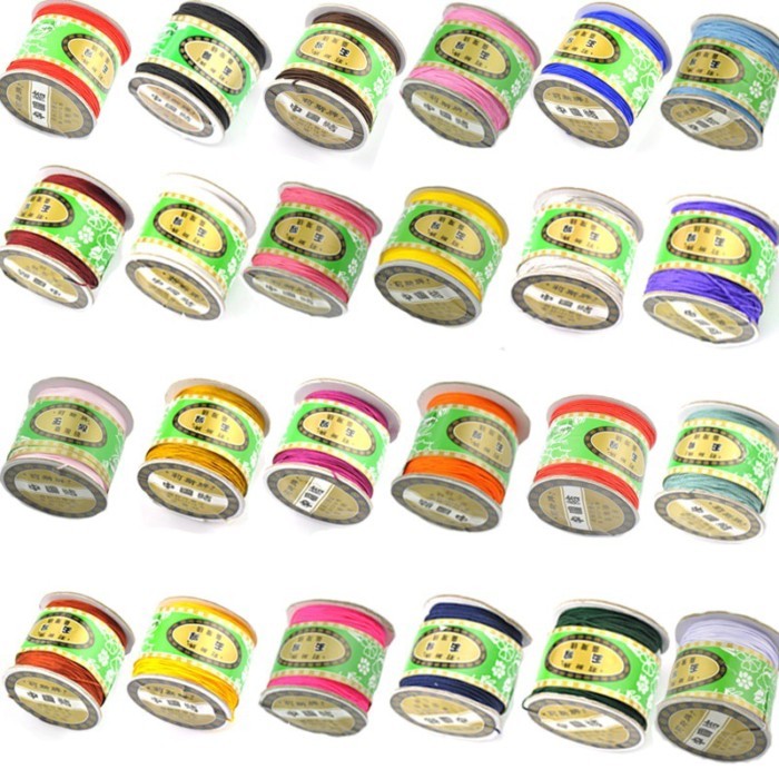 Lisi Thương Hiệu Đài Loan Ngọc Chủ Đề DIY Phụ Kiện Trang Sức Dây Đỏ Chủ Đề Số. 72 sợi chỉ bện ngọc b