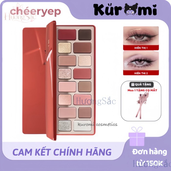 (DEAL TẶNG CỌ) QianYan Bảng Phấn Mắt Qianyan Cheeryep Natural Color Starring 16 Ô Màu Đa Dạng Có Nh