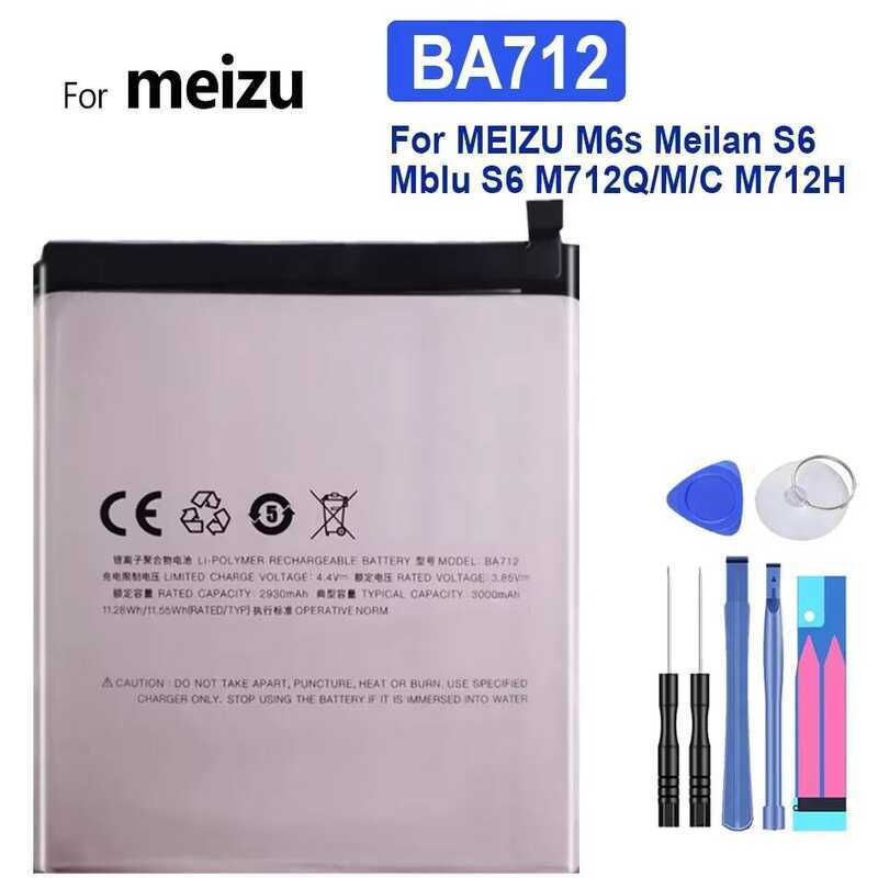 Dành Cho Meizu M6s Dành Cho Meizu S6 Mblu S6 M712Q M C M712H BA712 Lâu Dài 2930mAh Điện Thoại Di Độn