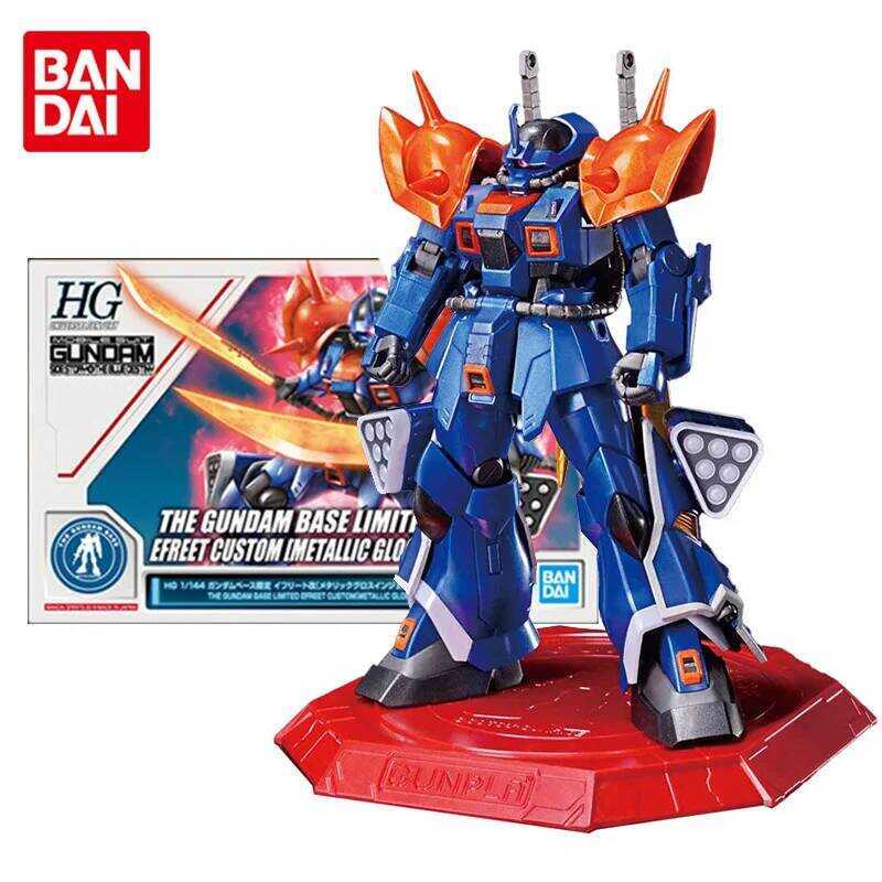 Bộ Gundam Bandai, mô hình HG Efreet, tùy chỉnh, kim loại bóng, phun sơn, đồ chơi nhân vật hành động 