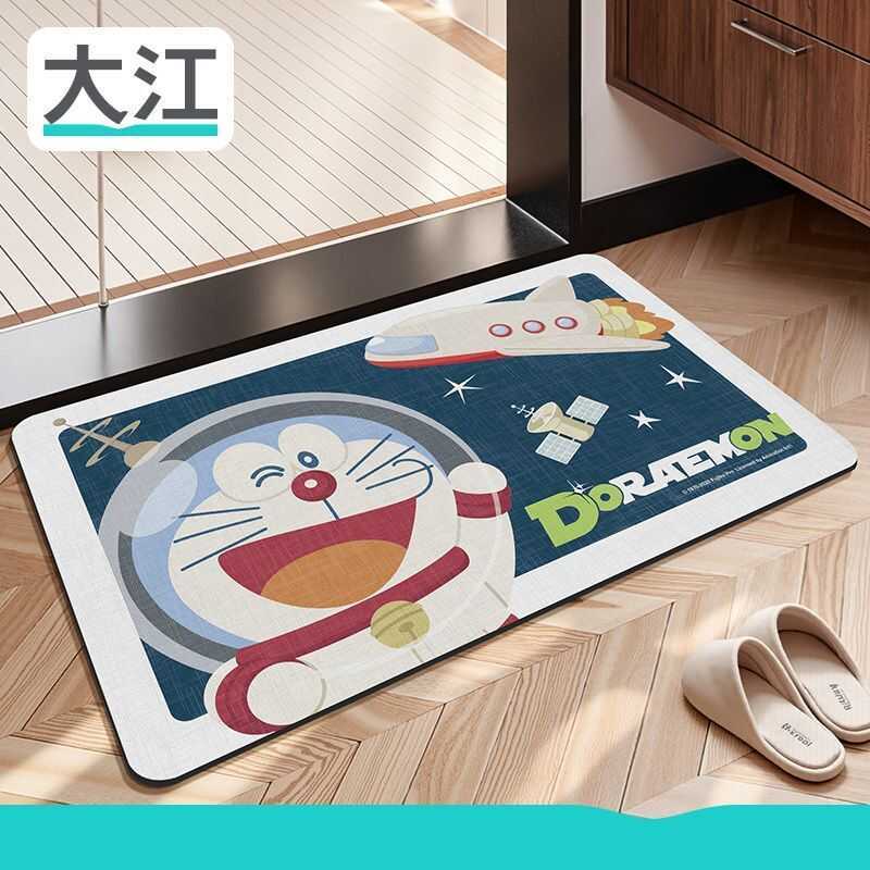 [Dajiang] Thảm mềm Doraemon, chân thấm hút nước đặt ở cửa phòng tắm, thảm nhanh khô, chống trơn trượ