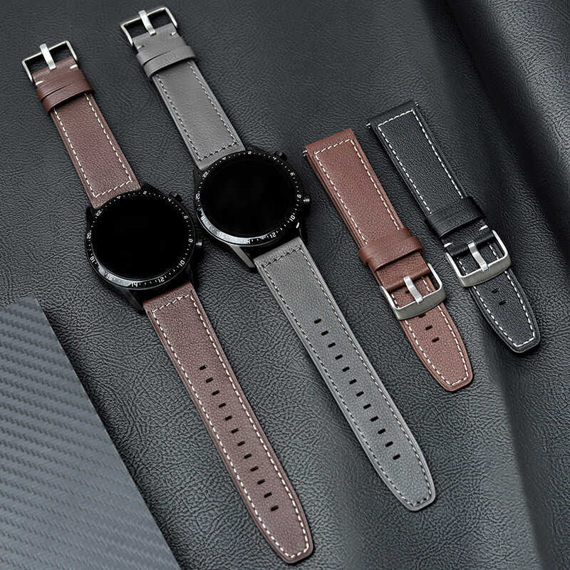 Thích hợp cho Huawei gt5 Đồng hồ chính hãng5 / 4 / 3pro Dây da GT3Pro Dây đeo cổ tay nam Glory gt4
