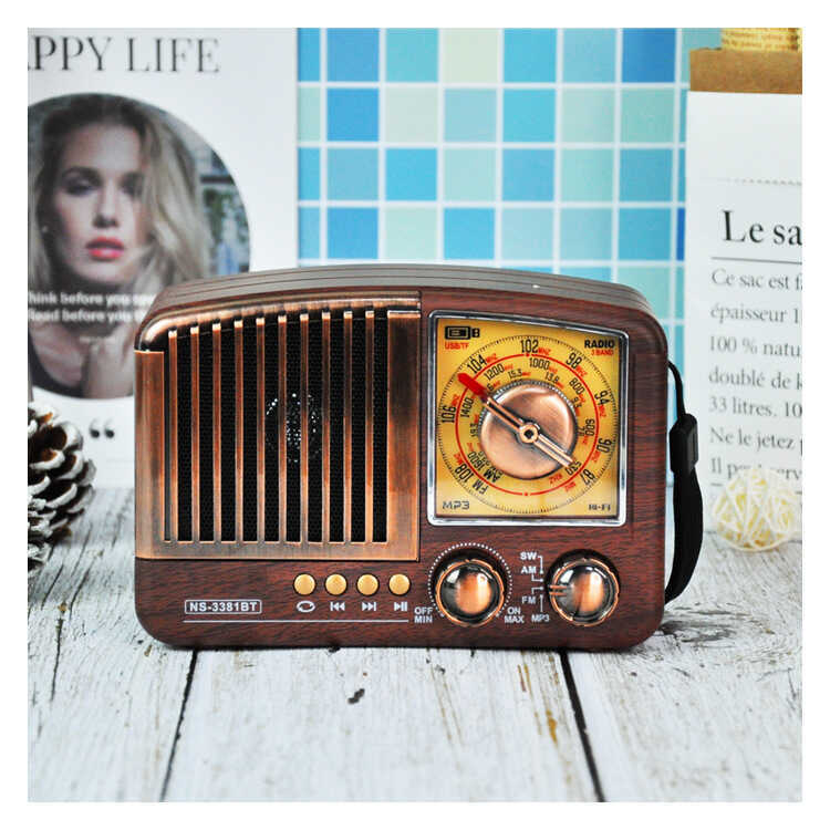 NNS Mini Di Động Retro Radio Full Band Loa Bluetooth NS-3381BT Radio