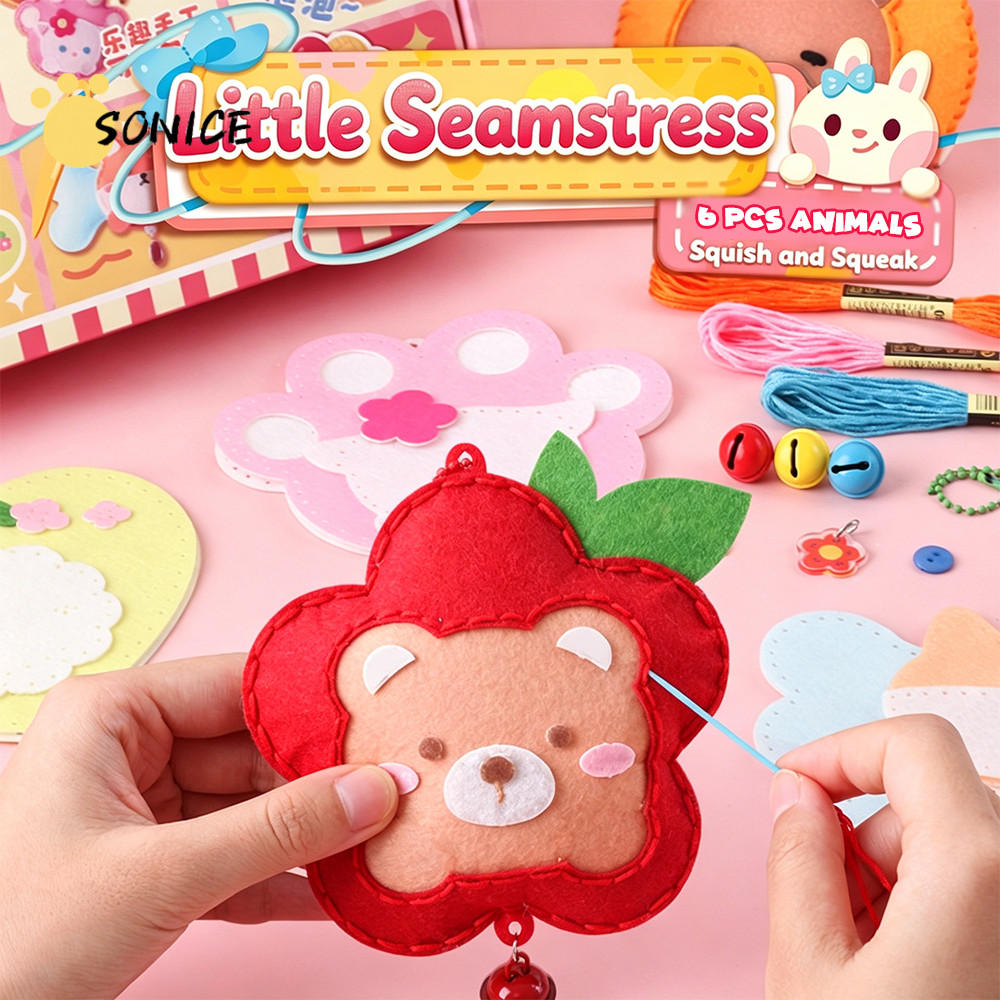 Little Tailor nỉ DIY Craft Kit Squishy Bóp Đồ Chơi An Toàn Không Dệt Chất Liệu Dễ Dàng Làm Túi Chìa 