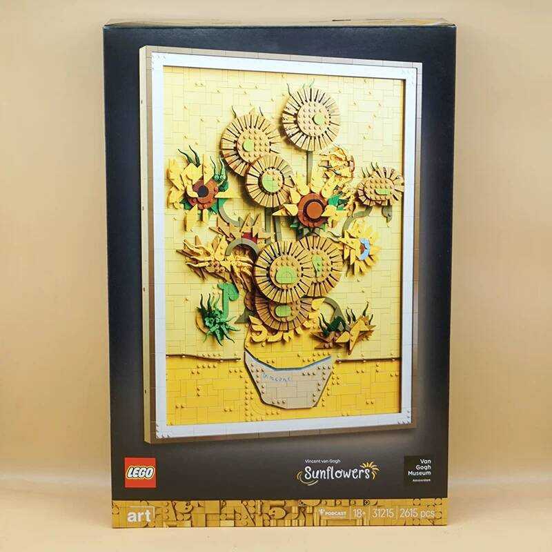 LEGO 31215 Vincent Van Gogh Sunflower Pixel Art Lifestyle Building Blocks Wall Painting Toy