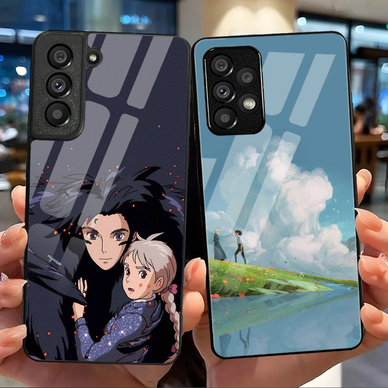 Howl 's Moving Castle Studio Ghibli 07 Ốp Điện Thoại Kính Cho Samsung Galaxy S9 Plus S10 S10e S20 FE