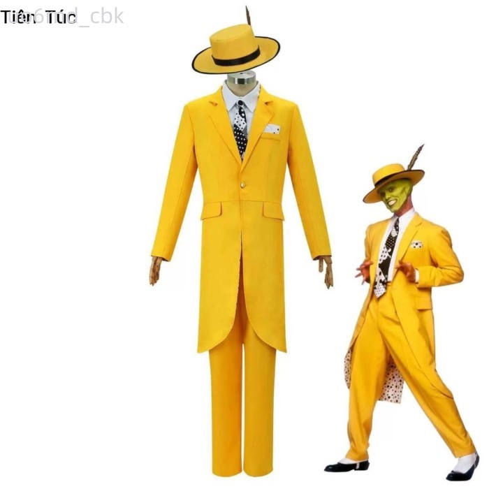 [Ảnh thật/Video] Trang mặt nạ Jim Carrey, cosplay phim, trang phục biểu diễn Halloween dành cho nam