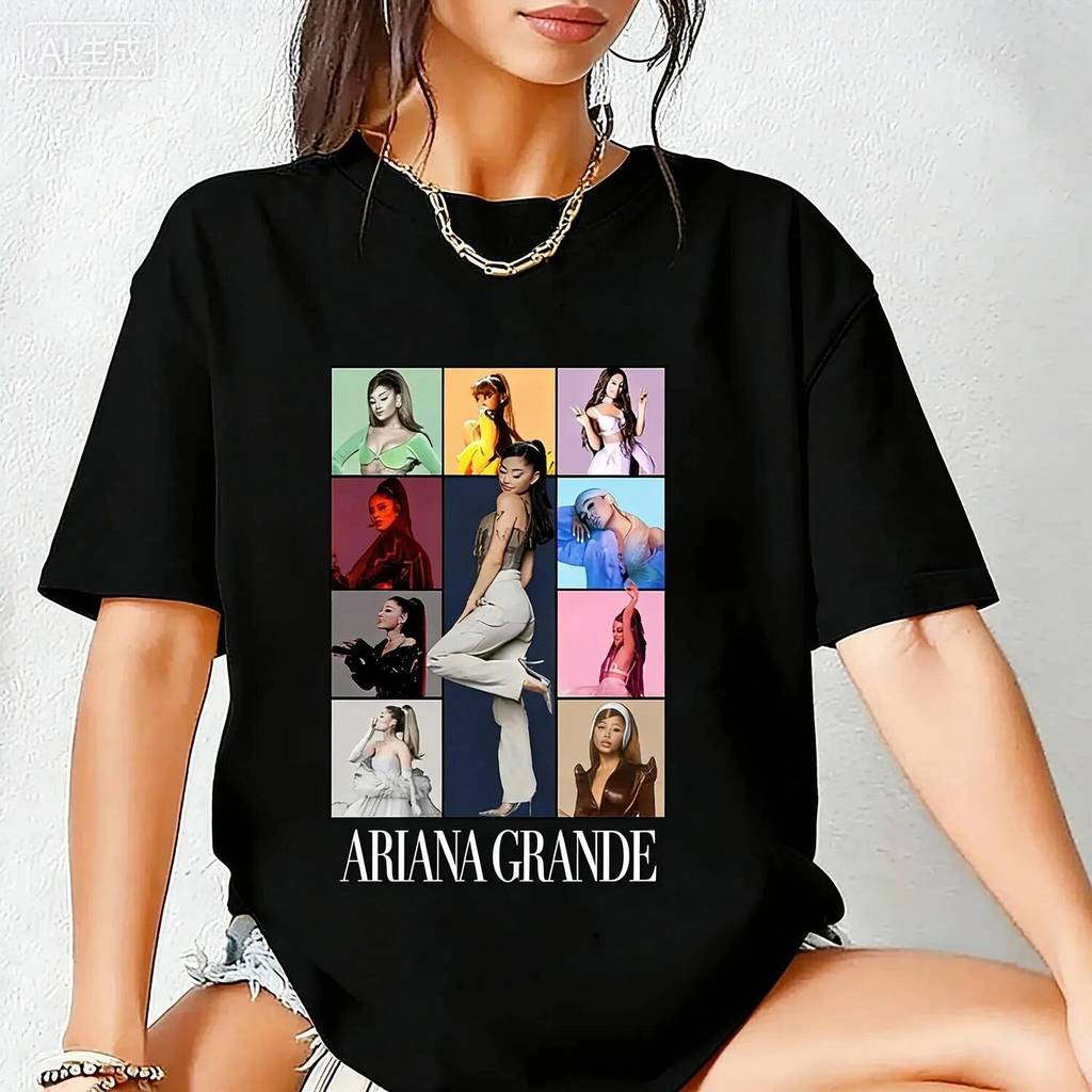 Thời Trang Mùa Hè Hợp Thời Trang Tee Nam Nữ Vintage Top Ariana Grande Áo Thun, Ariana Grande Tour 20