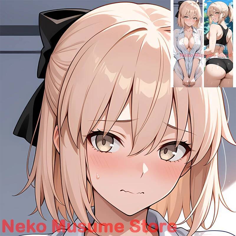 Dakimakura anime Okita Souji In hai mặt Thân gối cỡ thật Vỏ gối dành cho người lớn