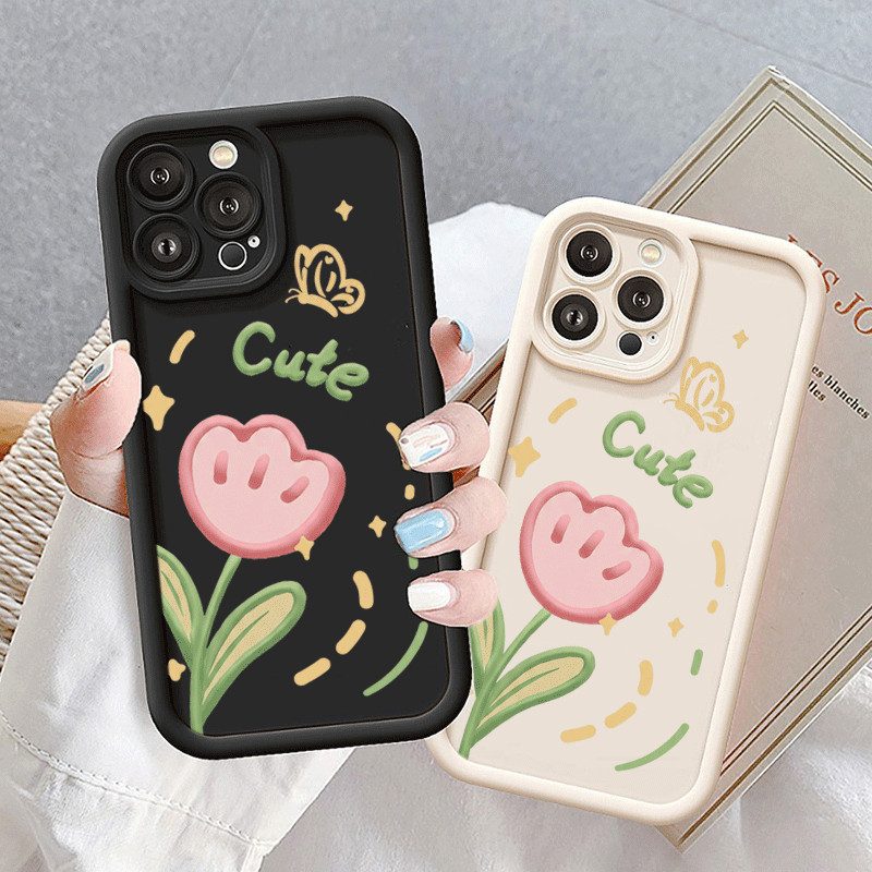 Ốp Lưng flower with butterfly and stars cho OPPO A60 A57 A17 A18 A5X A6 A16 A58 A53 A96 A3 A95 A15 R