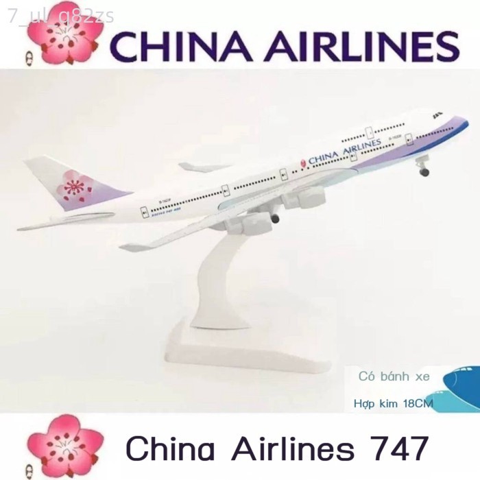 [GIÁ TỐT CHỌN MẪU] Mô Boeing B747-400 của hãng hàng không China Airlines, mô hình máy bay chở khách