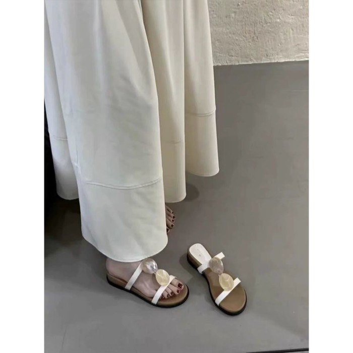 Wedge High-heeled Slippers, Fairy Shoes For Outer Wear, Summer Niche Matching Skirts, Evening Slipp