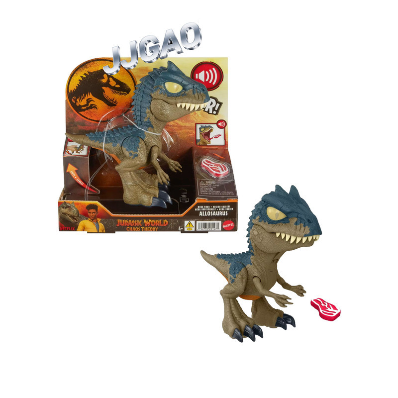 Mô hình nhân vật hành động Mattel Jurassic World, Dòng thú cưng gầm gừ dễ thương: Allosaurus