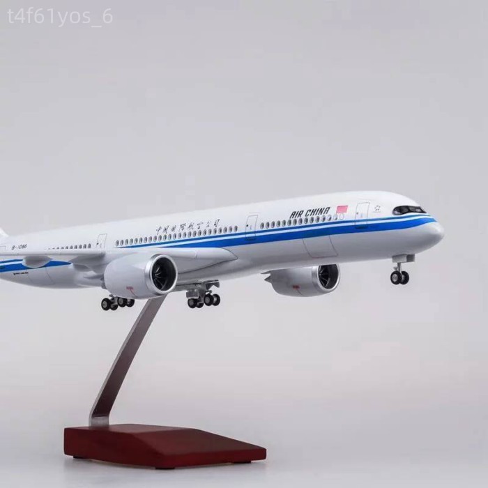[GIÁ SỐC] Mô hình trang trí máy bay mô phỏng Airbus A350 của hãng hàng không tế Trung Quốc 47cm có