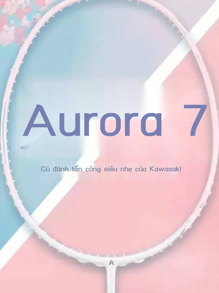 [Đa Năng] Vợt cầu lông Kawasaki Aurora 7, toàn bộ bằng sợi carbon, siêu nhẹ, vợt đơn chuyên nghiệp