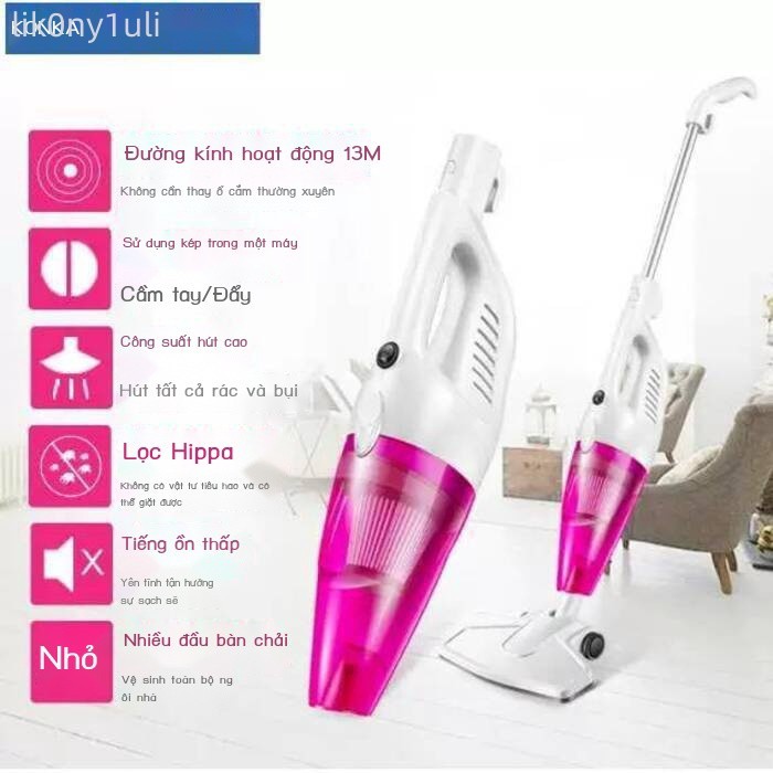 [HÀNG MỚI VỀ] Máy bụi Konka KZ-VC07A dùng cho gia đình và ô tô, cần đẩy nhỏ, Hanfu Ren LF-07, lực