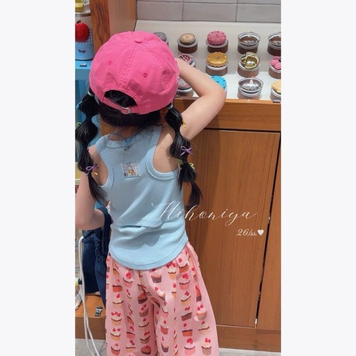 Racer-shaped Vest Girls Summer Solid Color Labeling, Stylish And High-elastic Racer-shaped V