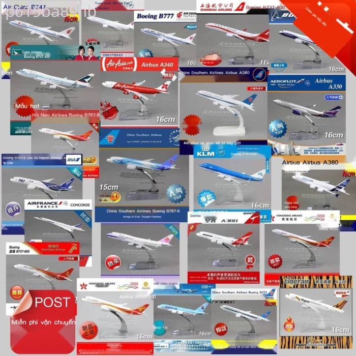 [ Giá SIÊU RẺ ] Mô chở khách Airbus A380 Southern Boeing B777 B747 của China Eastern Airlines, mô h