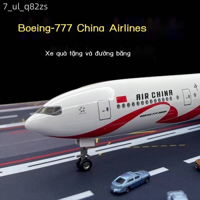 HOT- [ Ảnh thật ] 47cm hình Boeing B777 Hãng hàng không quốc tế Air China Mô phỏng máy bay hợp kim