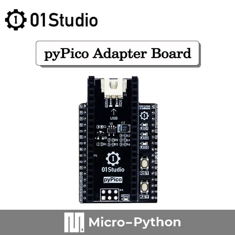 01Studio pyPico Adapter Board Tương Thích Với Raspberry Pi Pico MicroPython RP2040 Adapter Board