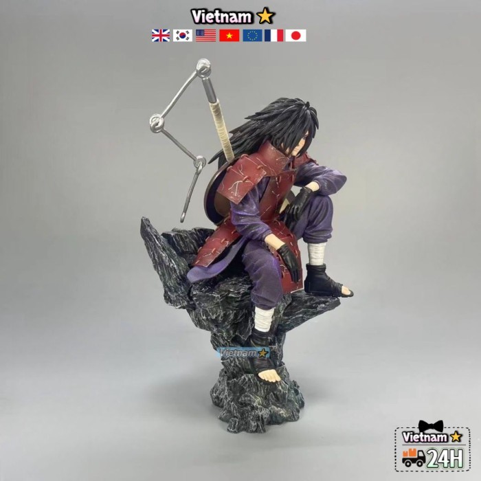 Naruto Sasuke Madara Ngồi Madara GK Anime Tượng Bàn Tay Mẫu Đồ Trang Trí Ngoại Vi Quà Tặng