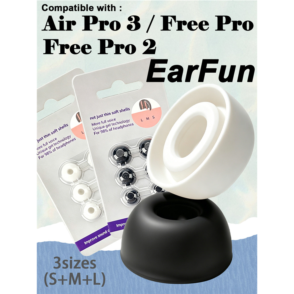 6 Đầu Tai Silicon Tương Thích Với EarFun Air Pro 3 / Free Pro / Free Pro 2 Thay Thế Nút Tai In-Ear T