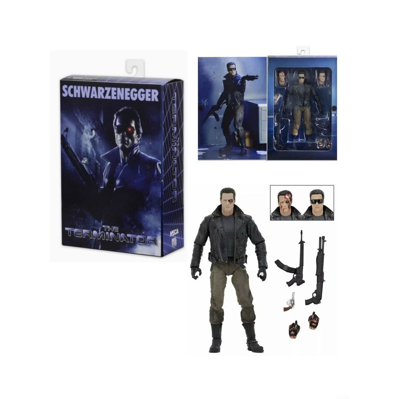 Mô nhân vật hành động NECA, Terminator T800, Arnold Schwarzenegger, mô hình có khớp nối 7 inch