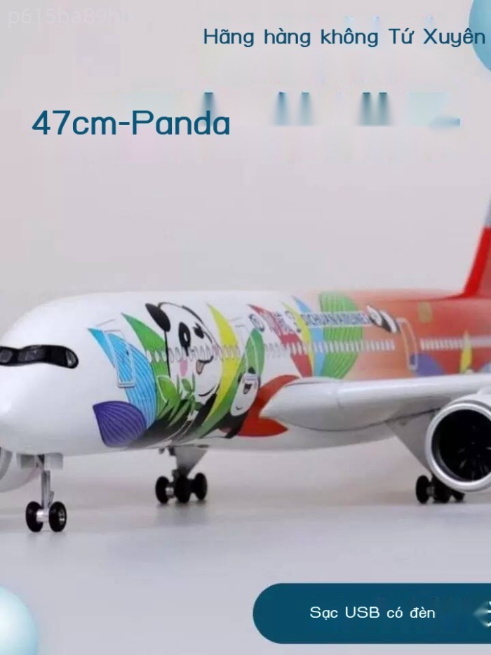 [GIÁ SỐC] 47cm Máy Airbus A350 của hãng hàng không Tứ Xuyên có đèn và bánh xe, mô hình máy bay chở