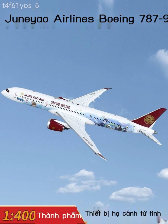 [HOT 2026] Mô hình máy bay chở khách Boeing 787-9 của AirAsia Genshin Impact, tỷ lệ 1:400, mã B-209