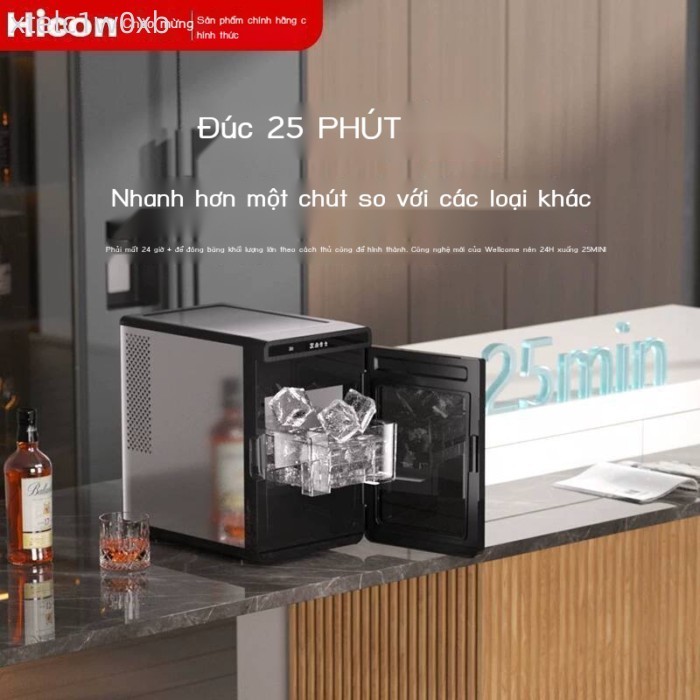 [VIP] Máy Hicon, máy làm đá viên tự động nhỏ gọn dùng cho gia đình và thương mại HZB-25Plus