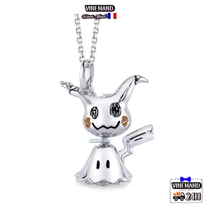 Kho Hà Nội🚚Pikachu Mimikyu Pendant Necklace Elf Pokemon Sweater Chain Clavicle Chain Pokemon