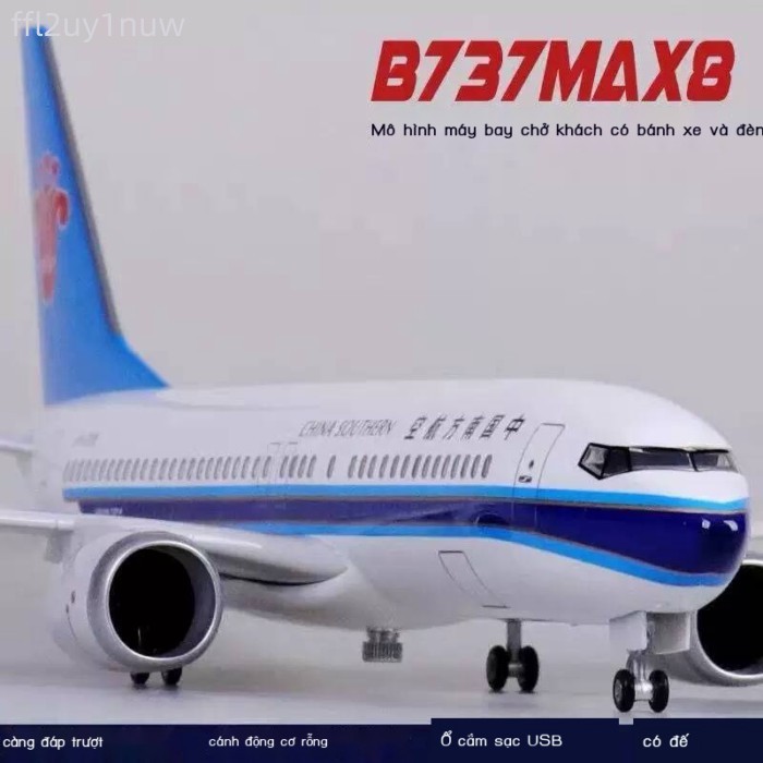 [ Siêu Tiết kiệm] Mô hình máy bay chở khách Boeing 737MAX8 của hãng hàng không China Southern Airli