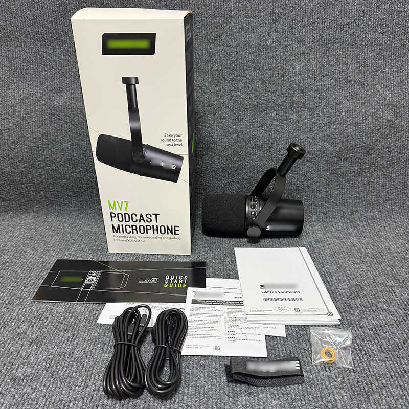Cung cấp xuyên biên giới: Microphone động MV7 PODCAST MICROPHONE, micro XLR, micro USB, hỗ trợ các s