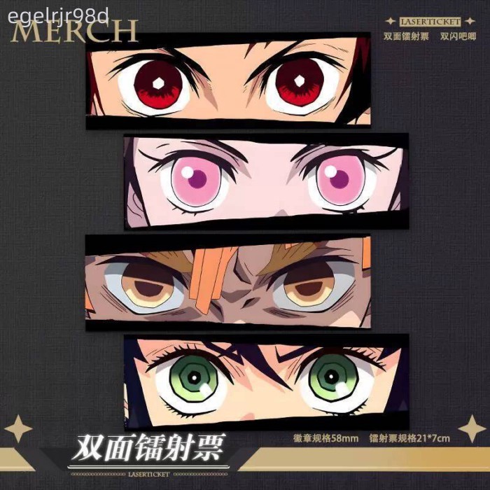 [Mẫu mới] Sticker mắt Demon Slayer, vé laser, sản phẩm liên quan đến Kocho Shinobu, Kanroji Mitsuri