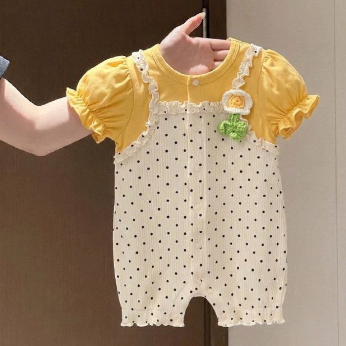 Baby Clothes, Summer Clothes, Newborn Baby Jumpsuit, Princess Full Moon 100 Days Super Cute S