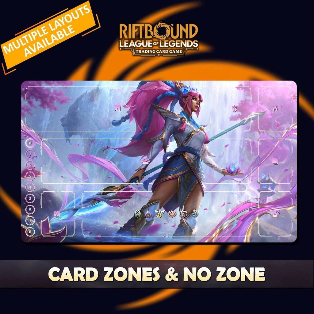 Nidalee Spirit Blossom Playmat Riftbound TCG Khâu Cạnh Anime Trò Chơi Chống Bàn Mousepad Thảm 350x60
