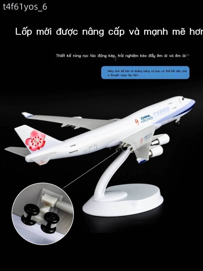 [GIÁ SỐC] Mô vận tải Boeing 747 của China Airlines Cathay Pacific, làm bằng nhựa resin, có thể lắp