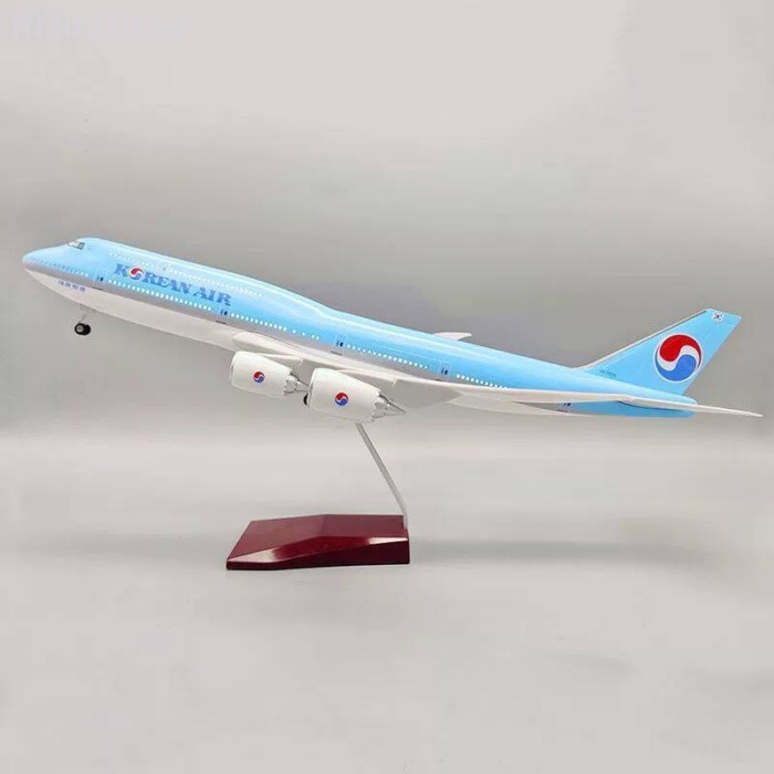 [Mẫu mới] Mô hình Boeing 747-8 China Korean Air Lufthansa có bánh xe và đèn, mô phỏng máy bay dân d