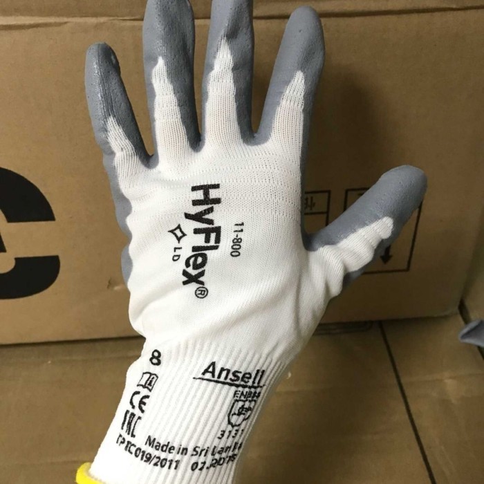 Mới · Ansell Ansell 11-800 Lớp phủ xốp Nitrile Chống dầu Làm đẹp chống trượt, Găng tay hyflex Hàng đ