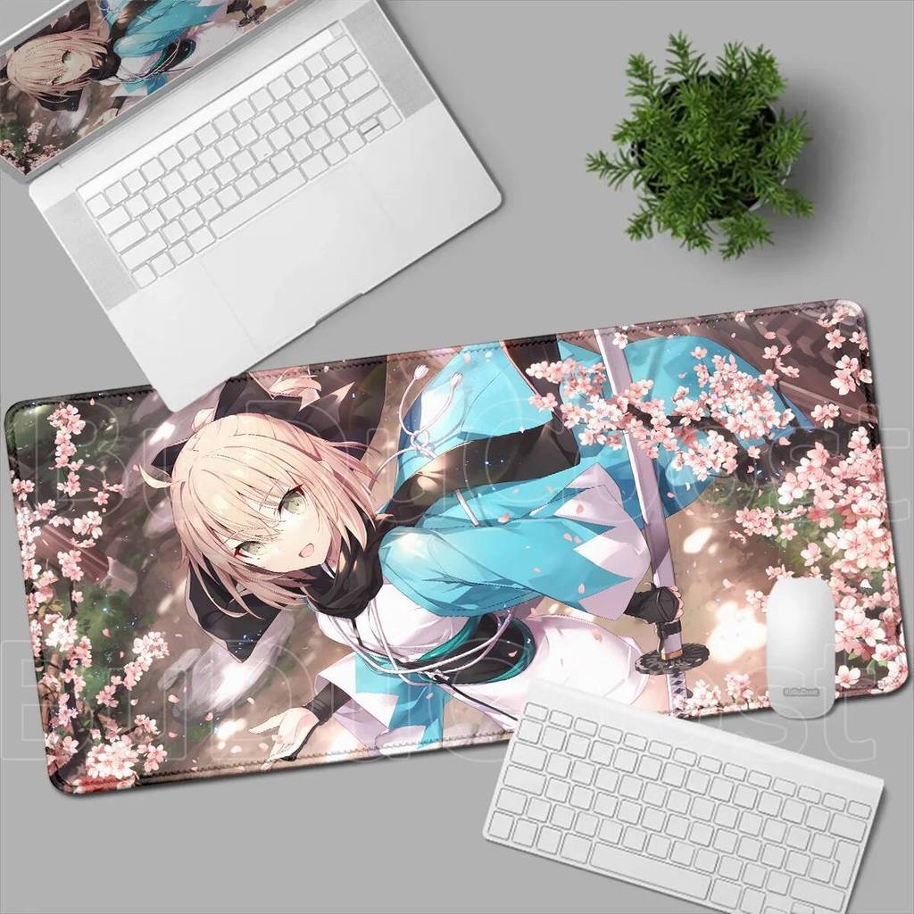 PC Gaming Accessorie XXL Thảm trải bàn chống trượt có thể giặt được Thảm bàn phím máy tính lớn Fate 
